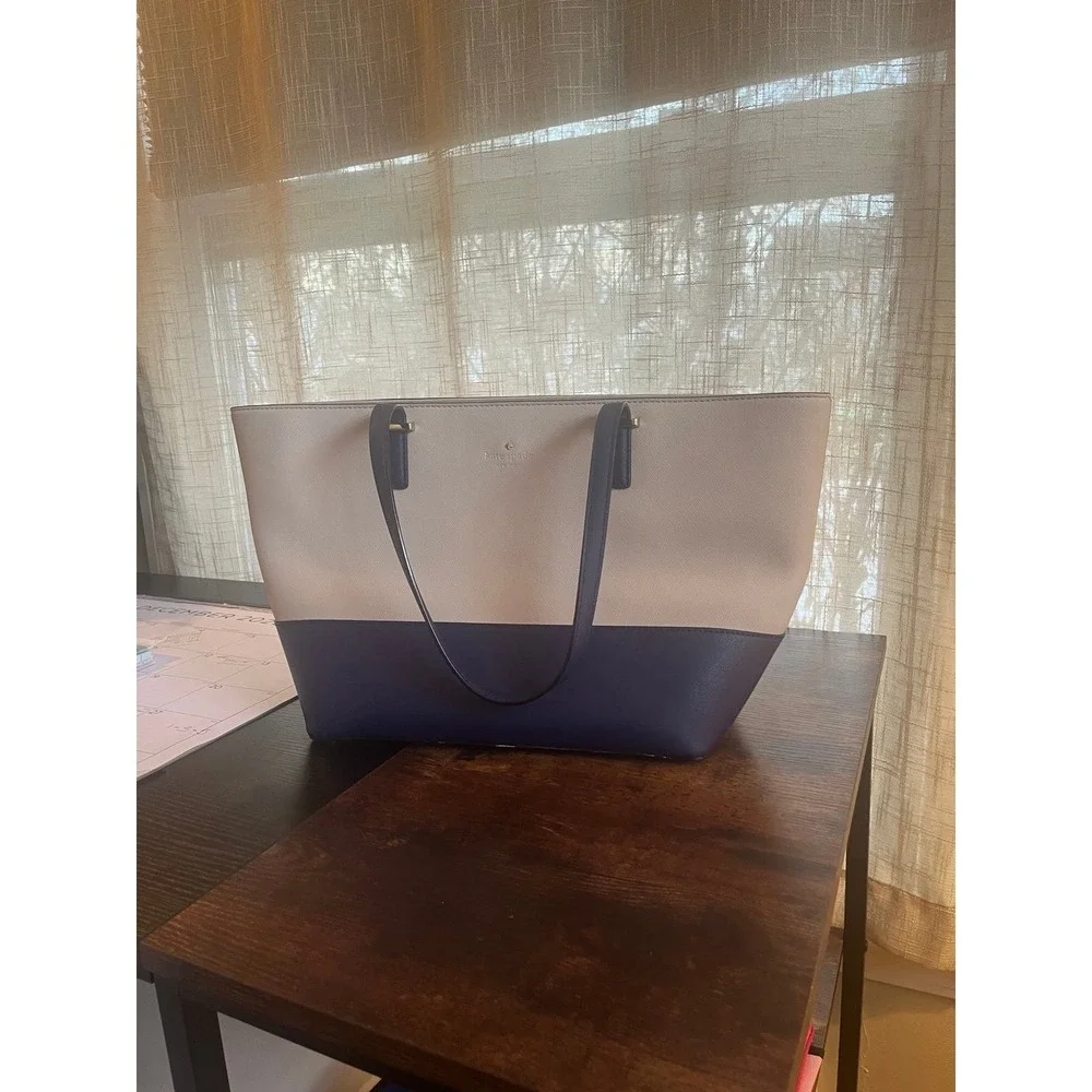 Kate Spade Cedar Street Tote, Sapphire and Cream, Large bag with plenty of room